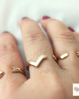 Trio de anéis lisos – regulável