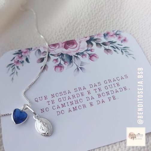 Colar Bençãos de Nossa Senhora das Graças azul