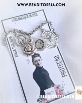 Pulseira consagração medalha milagrosa e Sta. Teresinha
