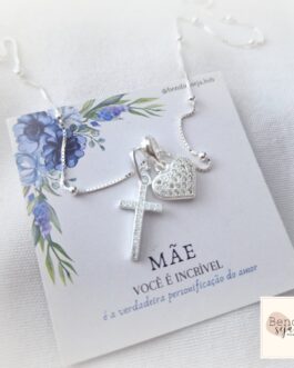 Colar Amor & Fé jóia em Prata 925