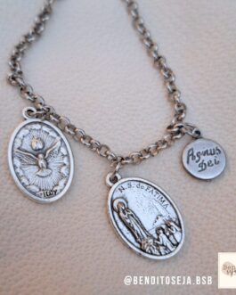 Pulseira bençãos de Fátima, Espírito Santo e Agnus Dei