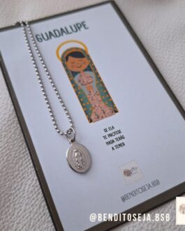 Colar aço proteção de Nossa Senhora de Guadalupe