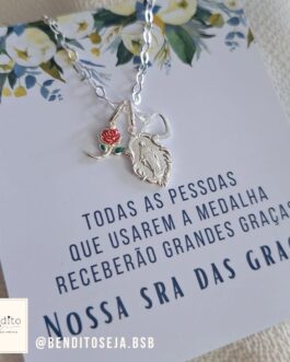 Pulseira P925 amor e devoção a N. Sra. Graças