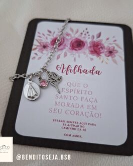 Pulseira N. Sra. Aparecida e rosa