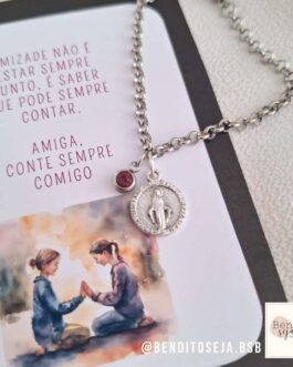 Pulseira bençãos e graças de N. Sra. das Graças vermelho