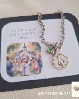 Pulseira bençãos e graças de N. Sra. das Graças verde