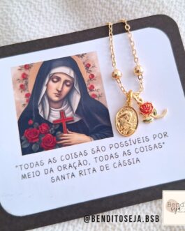 Pulseira bençãos de Santa Rita de Cássia