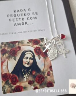 Colar P925 Bendiciones de Santa Teresinha das Rosas