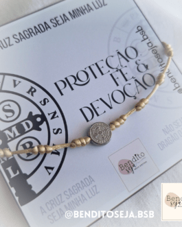 Pulseira nós São Bento (bege)