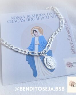 Pulseira P925 Consagração Nossa Senhora das Graças (lilás)