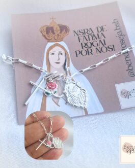 Pulseira P925 Rosa de Nossa Senhora de Fátima