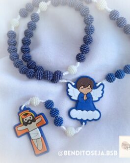 Terço personalizado sensorial infantil azul marinho