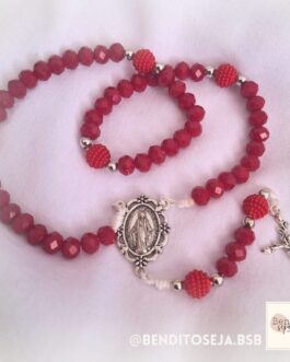 Terço Nossa Senhora das Graças e Espírito Santo (vermelho)