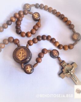 Terço Madeira São Bento