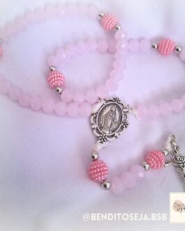 Terço Nossa Senhora das Graças e Espírito Santo (rosa)