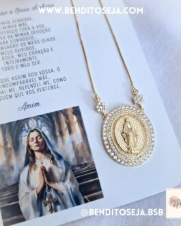 Colar luxo Nossa Senhora das Graças (2,5cm)