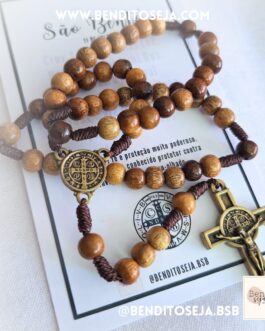 Terço Madeira São Bento 6MM