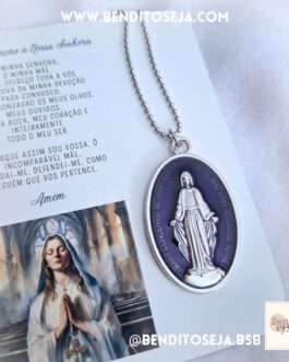 Colar 50cm Manto e Proteção Nossa Senhora das Graças G (4cm)