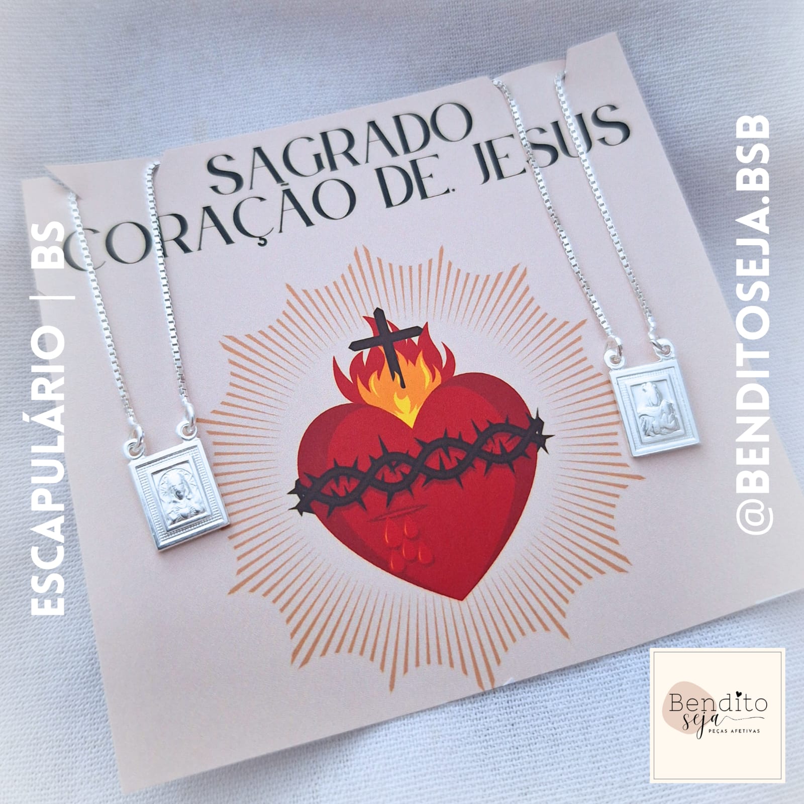 Escapulário P925 tradicional cartier (60cm)