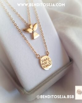 Colar Duplo Santo Anjo