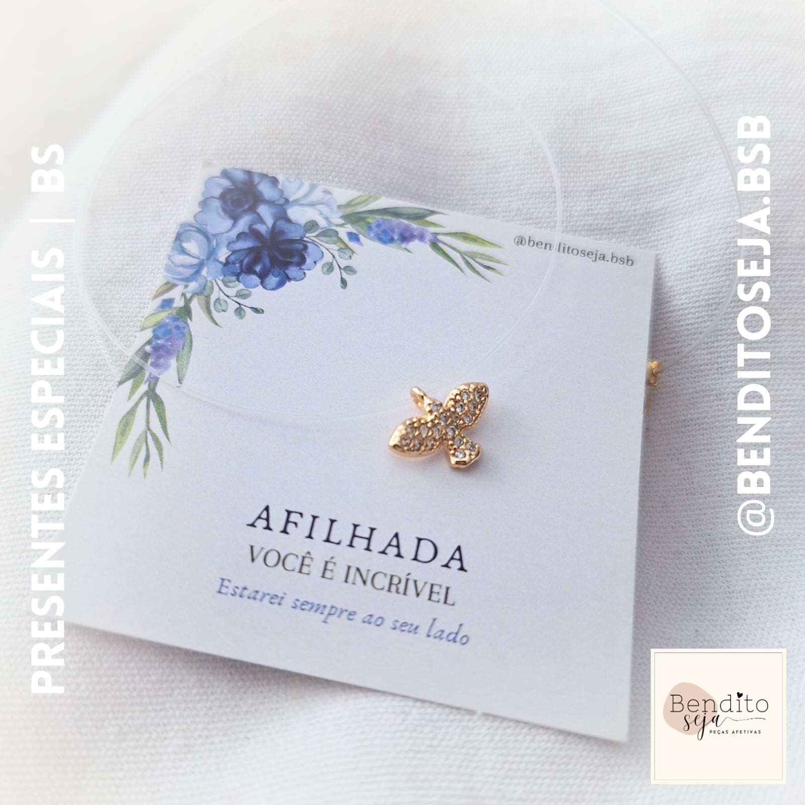 Colar Espírito Santo cravejado (fio nylon)