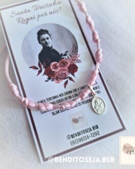 Pulseira Dezena com medalha p925 Sta Teresinha