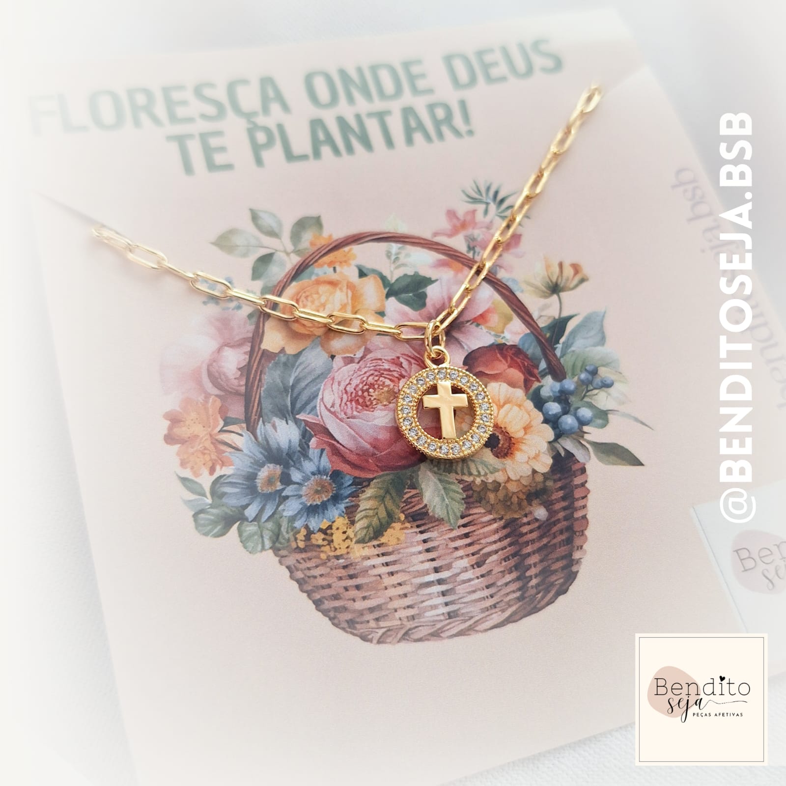 Pulseira Floresça onde Deus te plantar